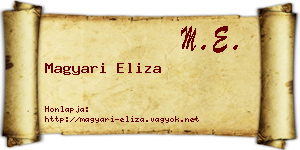 Magyari Eliza névjegykártya
